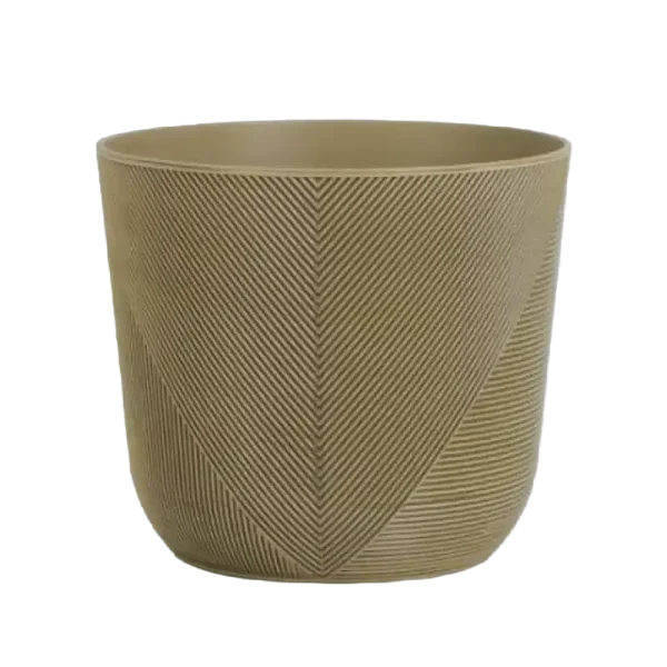 Textured Planter Modern Geometric Chevron Textured Planters - Wholesale Indoor/Outdoor Garden Pots