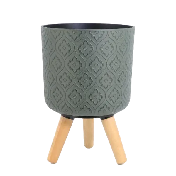 Diamond Embossed Decorative Planter Diamond Embossed Decorative Planters - Elegant Patterned Decor Pots