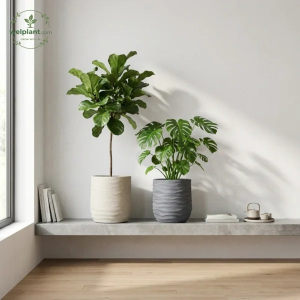 BLC Series Horizontal Wave Planters - Organic Stone Texture