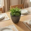 Leaf-Weave Textured Planters - Nature-Inspired Decorative Pots