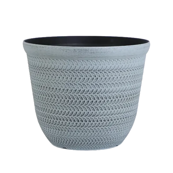 Leaf-Weave Textured Planter Leaf-Weave Textured Planters - Nature-Inspired Decorative Pots