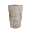 Linear Etched Tall Planters - Modern Geometric Texture