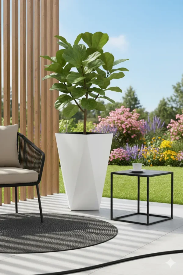 Self‑Watering Painted Pot Series  – Modern Geometric Indoor & Outdoor Planters with Built‑In Water Reservoir
