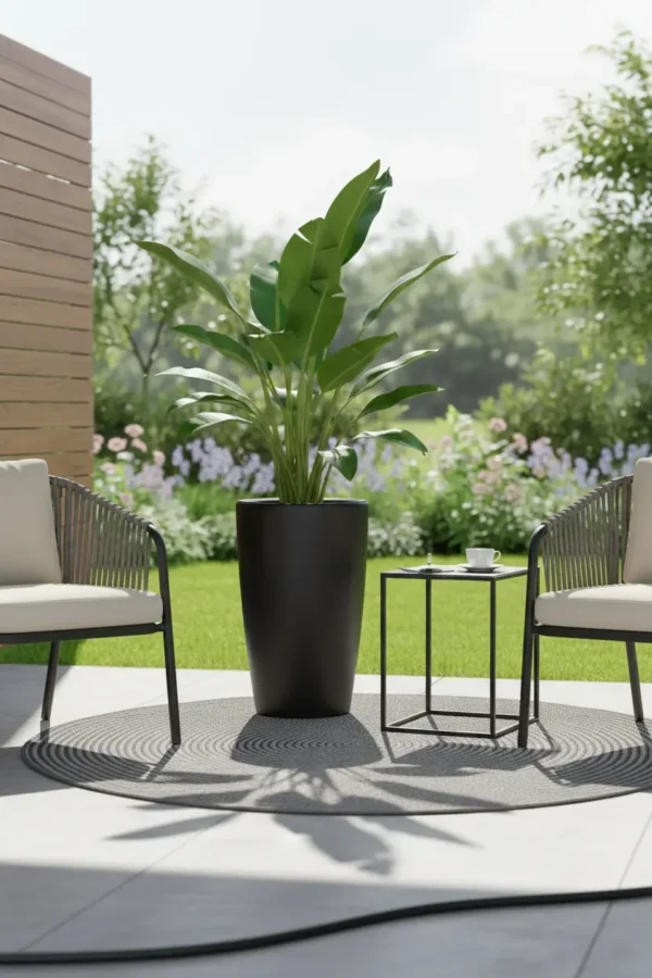 Premium Metallic Gloss Self-Watering Planters
