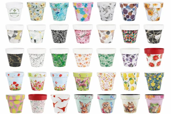 Colorful Flower Pot Series – Decorative Plastic Planters with Multiple Patterns | 2026 WelPlant Collection