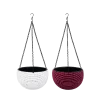 Round Woven Planter Series | Rattan‑Style Decorative Plastic Pots