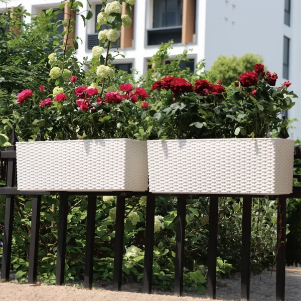 Woven Railing Planter Box Series | Balcony Fence Planters