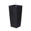 Tall Woven Plastic Planter Series | Outdoor Decorative Rattan‑Style Pots