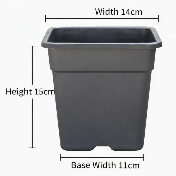 Heavy Duty Square Plastic Gallon Nursery Pots (1 Gal to 10 Gal)