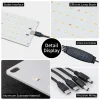 12V Full Spectrum PCB LED Grow Light System for Indoor Plant Stands & Cabinets (1-Board to 4-Board Combinations, Inline Timer, 3000K/6500K/630nm Red)