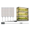 12V Full Spectrum PCB LED Grow Light System for Indoor Plant Stands & Cabinets (1-Board to 4-Board Combinations, Inline Timer, 3000K/6500K/630nm Red)