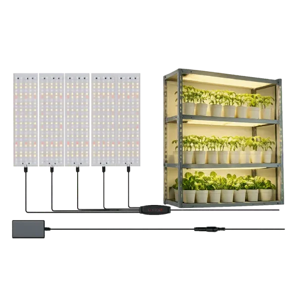 12V PCB LED grow light-main 12V Full Spectrum PCB LED Grow Light System for Indoor Plant Stands & Cabinets (1-Board to 4-Board Combinations, Inline Timer, 3000K/6500K/630nm Red)