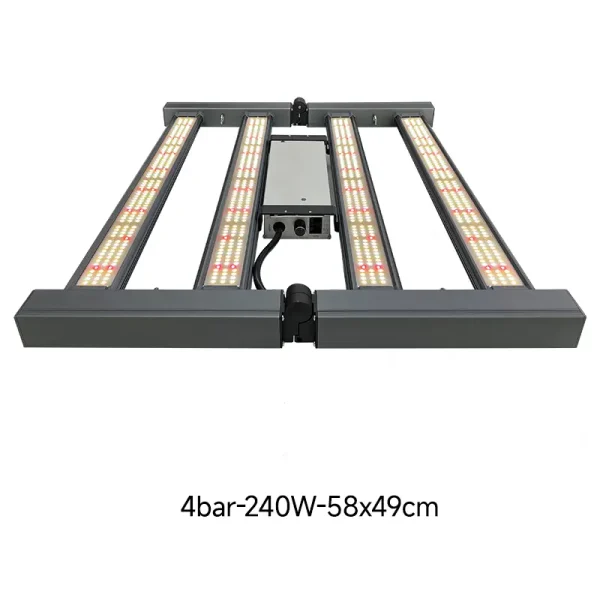 Mini Series Foldable Bar LED Grow Light Full Spectrum (240W / 320W / 400W / 480W / 720W Options, 2.5-2.8 umol/J Efficacy, ETL Certified, 0-10V Daisy-Chain Dimming, IP65)