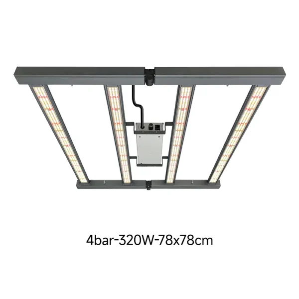 Mini Series Foldable Bar LED Grow Light Full Spectrum (240W / 320W / 400W / 480W / 720W Options, 2.5-2.8 umol/J Efficacy, ETL Certified, 0-10V Daisy-Chain Dimming, IP65)