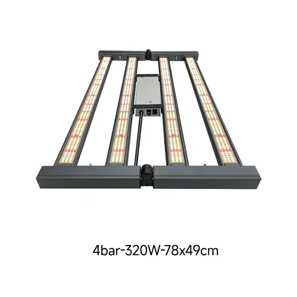 Mini Series Foldable Bar LED Grow Light Full Spectrum (240W / 320W / 400W / 480W / 720W Options, 2.5-2.8 umol/J Efficacy, ETL Certified, 0-10V Daisy-Chain Dimming, IP65)