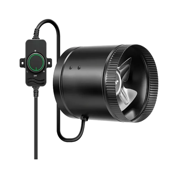 6 inch duct booster fan with speed controller 6-Inch Inline Booster Duct Fan with Speed Controller – 275 CFM