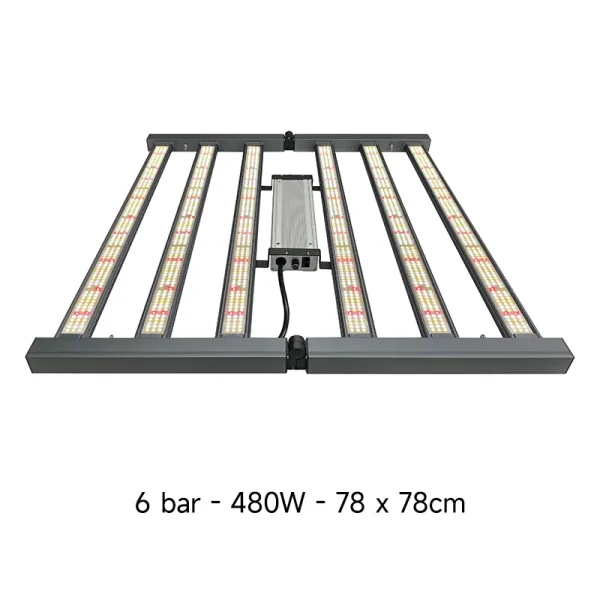 Mini Series Foldable Bar LED Grow Light Full Spectrum (240W / 320W / 400W / 480W / 720W Options, 2.5-2.8 umol/J Efficacy, ETL Certified, 0-10V Daisy-Chain Dimming, IP65)