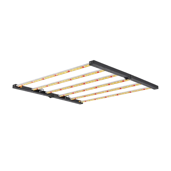 720W foldable LED grow light full spectrum 720W Foldable 6-Bar Full Spectrum LED Grow Light Fixture with 660nm Deep Red (1764 μmol/s, 0-10V & RJ12 Dimmable, 5x5 ft Coverage)