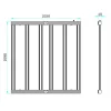 Dimensional drawing and carton packing parameters for 720W foldable multi bar LED lighting system