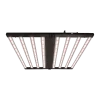 800W 8-bar commercial foldable LED grow light partially folded showing RJ12 ports and aluminum heat bars