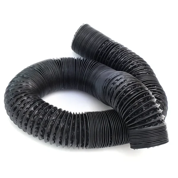 PVC Combi Flexible Ducting Heavy Duty Dual Layer Air Duct Hose Gray Black 4 6 8 10 12 14 Inch