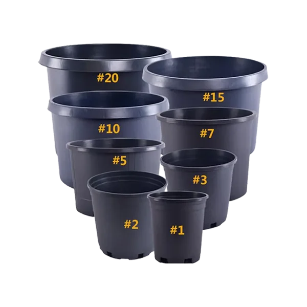 Plastic Pot Flower Pot Heavy Duty PP Plastic Gallon Nursery Pots (0.5 Gal to 25 Gal)