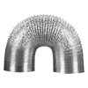 Flexible Aluminum Air Duct Non-Insulated Ducting 4 6 8 10 12 14 Inch for HVAC & Grow Room Ventilation