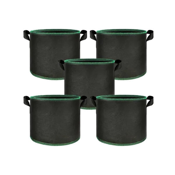 heavy-duty-nonwoven-fabric-grow-bags Heavy duty nonwoven fabric grow bags with handles in multiple gallon sizes