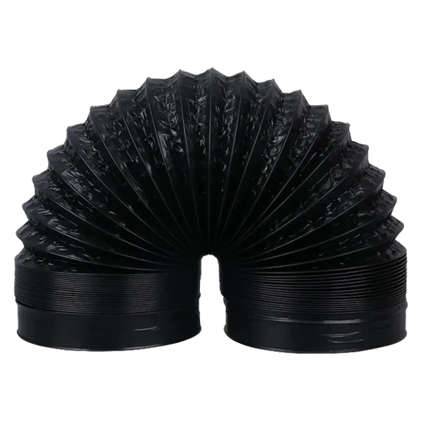 pvc-combi-flexible-air-duct-black-gray PVC Combi Flexible Ducting Heavy Duty Dual Layer Air Duct Hose Gray Black 4 6 8 10 12 14 Inch