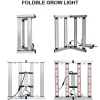 240W Full Spectrum LED Grow Light-folable 240W Full Spectrum LED Grow Light Bar Frame – High-Efficacy 2.5 μmol/J (660 μmol/s PPF, 660nm Deep Red & 730nm Far Red, AC 110-277V Input, 838x839mm Frame for 2x2ft Canopy Coverage)