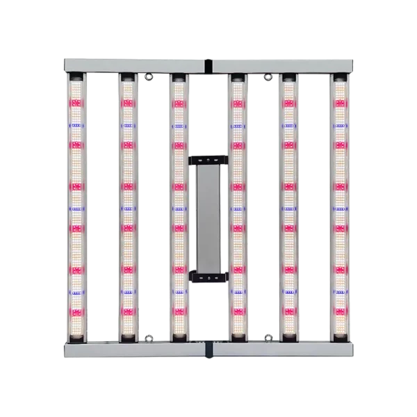 500W full spectrum LED grow light 500W Full Spectrum Foldable LED Grow Light 6-Bar Frame – Ultra-High Efficacy 2.75 μmol/J (1375 μmol/s PPF, 660nm Red & 730nm Far-Red IR, 180° Foldable Design, AC 110-277V for 3x3ft Canopy Coverage)