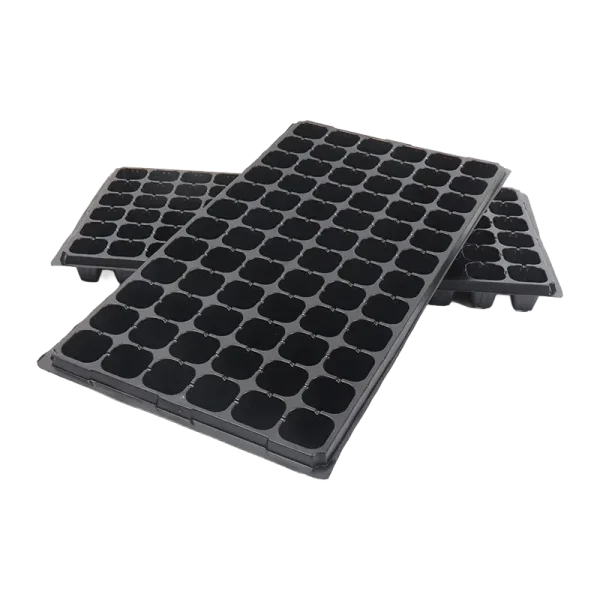 72 Cells Seedling Tray 72 Cells Plastic Seedling Starter Tray – Durable Black PET Seed Nursery Plug Tray (60g Weight, ISO9001 Certified, 200 Pcs/Box) for Plant Germination & Propagation