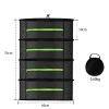 Hanging Herb Drying Net Rack with Enclosed Zippers – 2FT / 60cm Collapsible Mesh Dryer (2, 4, 6, 8 Tier Options) with Carrying Bag for Herbs, Flowers, Plants & Food