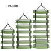 Hanging Herb Drying Net Rack with Enclosed Zippers – 2FT / 60cm Collapsible Mesh Dryer (2, 4, 6, 8 Tier Options) with Carrying Bag for Herbs, Flowers, Plants & Food